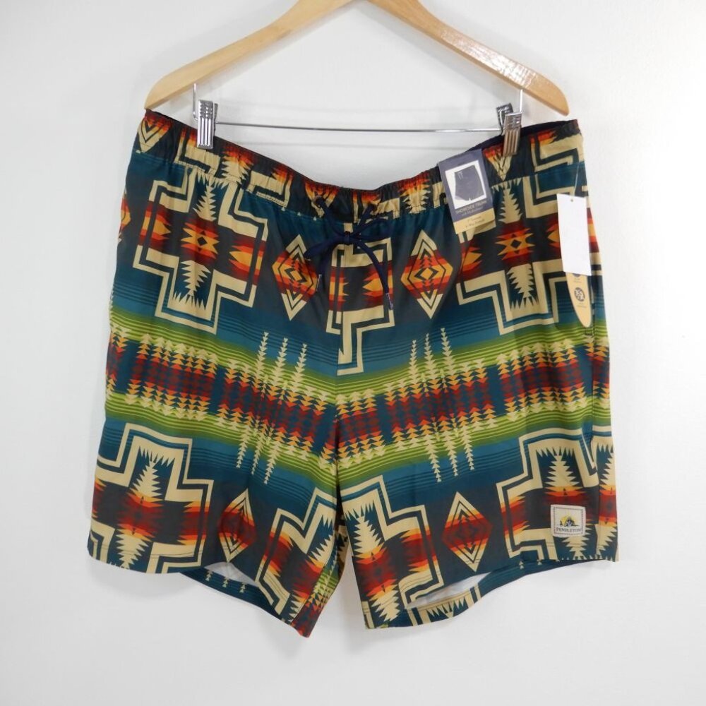 Pendleton Multicolor Patterned Swim Trunks - image 5